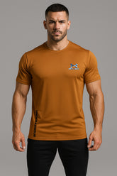 UA Performance Dryfit Tee Brown – Moisture-Wicking Dryfit Fabric