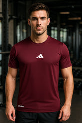 Adi Performance Dryfit Tee Maroon – Moisture-Wicking Dryfit Fabric