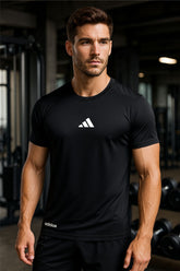 Adi Performance Dryfit Tee Black – Moisture-Wicking Dryfit Fabric