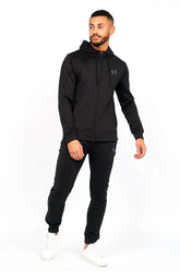 A-X Black Hoodie Tracksuit