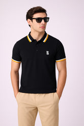 Burbarry Men’s Black Cotton Polo Shirt