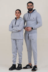 Poolo-Hoodie Warm-UP Light Grey Unisex Tracksuit