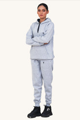 Poolo-Hoodie Warm-UP Light Grey Tracksuit