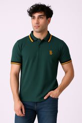 Burbarry Men’s Dark Green Cotton Polo Shirt