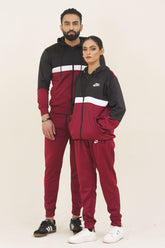 NK-Hoodie Warm-UP Maroon Unisex Tracksuit