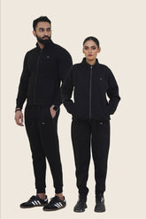 Tomy-Mockneck Warm-UP Black Unisex Tracksuit