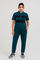 GAP-Women Cotton PQ Embroidered Logo Zinc-Black Tracksuit