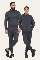 Tomy-Mockneck Warm-UP Grey Unisex Tracksuit
