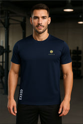 Guccii Performance Dryfit Tee Navy Blue – Moisture-Wicking Dryfit Fabric