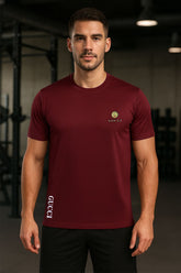 Guccii Performance Dryfit Tee Maroon – Moisture-Wicking Dryfit Fabric