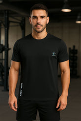 RL Performance Dryfit Tee Black – Moisture-Wicking Dryfit Fabric
