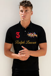 RL Imported Embroidered Logo Black T-Shirt