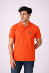 GD Branded Seaweed Orange EMB Logo Polo Shirt