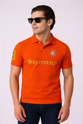 GD-Super Imported Seawead Orange EMB Logo Polo Shirt