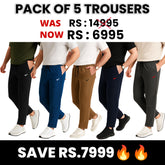 Pack Of 5 - NK Embroidered Logo Cotton PQ Trousers