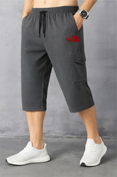 North FC Embroidered Logo Charcoal Grey Cotton PQ Black Short