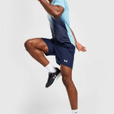 Men Dri-Fit UA Dark Navy Reflector Logo 2-Quarter Short