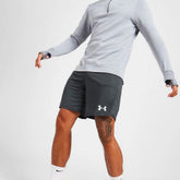 Men Dri-Fit UA Charcoal Grey Reflector Logo 2-Quarter Short