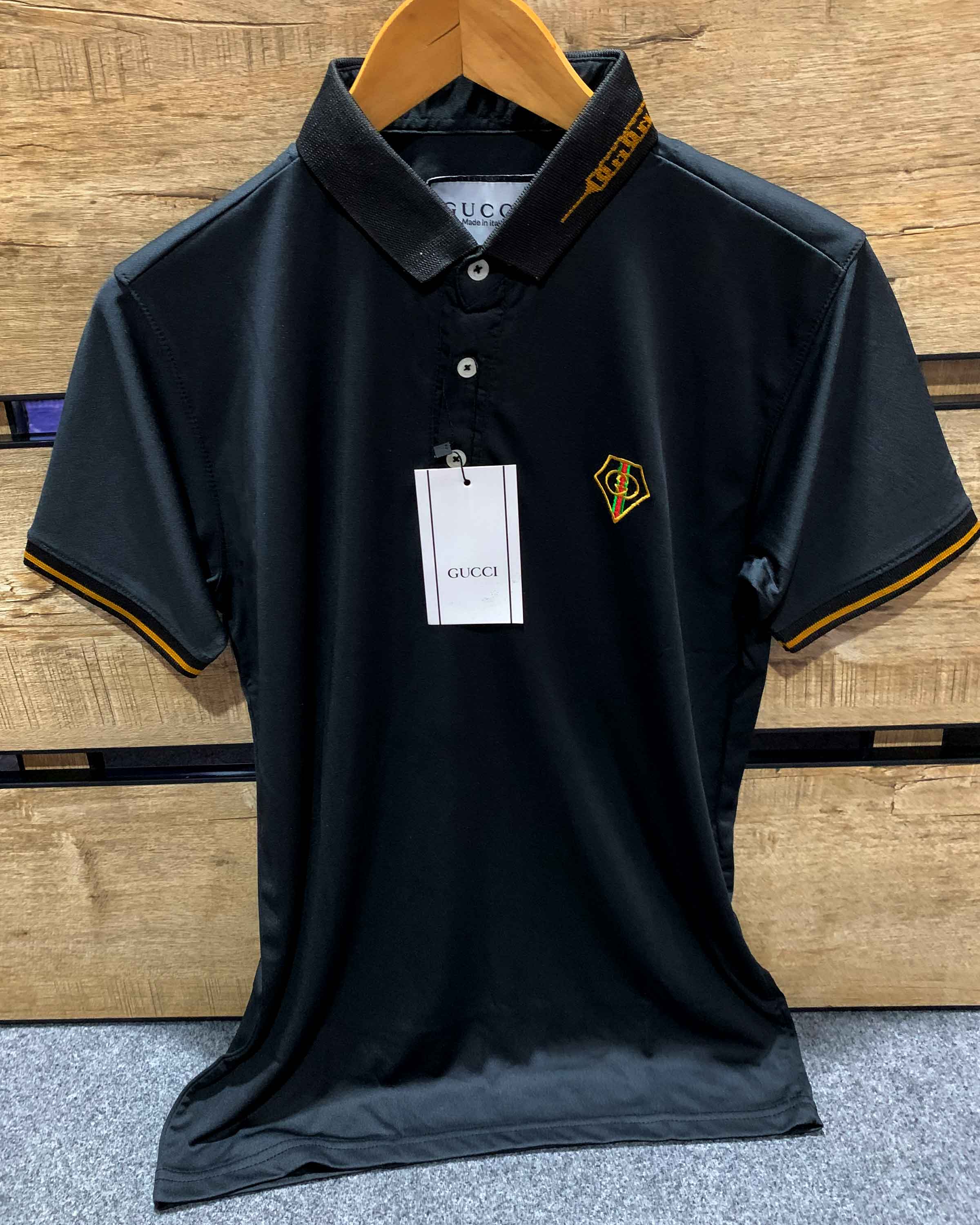 GC Imported Black EMB Logo Dry-Fit Polo Shirt – Exportoutlet.pk