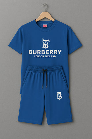 BURBARY Cotton Jersey Embroidered Logo Zinc Short Tracksuit