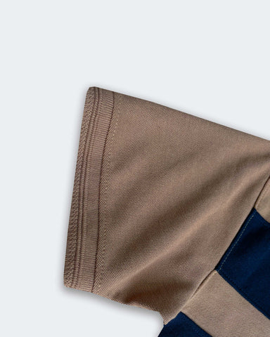 Calven Kleen Men’s Branded Cotton PQ Shirt in Brown