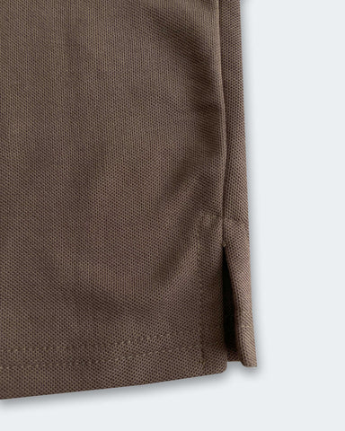 Calven Kleen Men’s Branded Cotton PQ Shirt in Brown