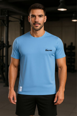 NK Pro Performance Dryfit Tee Sky Blue – Moisture-Wicking Dryfit Fabric