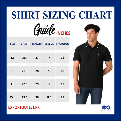 AX Signature Polo Shirt Black– Contrast Collar Edition
