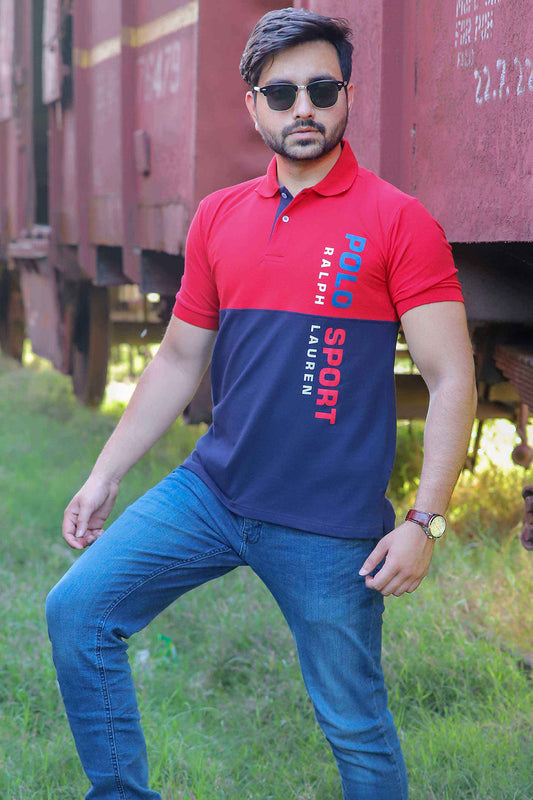 RL Imported Red-Blue T-Shirt