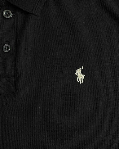 Poloo Ralfh Lauren Men’s Black Cotton PQ Polo Shirt