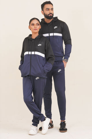 NK-Hoodie Warm-UP Blue Unisex Tracksuit