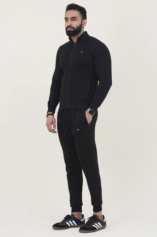 Tomy-Mockneck Warm-UP Black Tracksuit