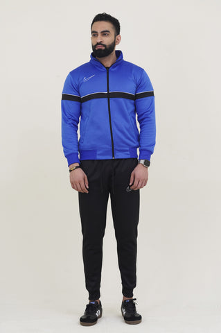 NK-Mockneck Warm-UP Royal Blue-Black Tracksuit