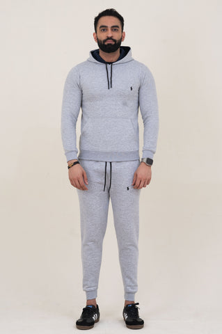 Poolo-Hoodie Warm-UP Light Grey Tracksuit