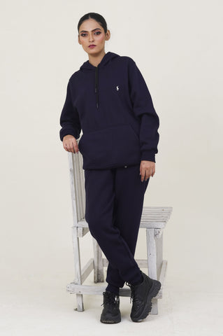 Poolo-Hoodie Warm-UP Navy Blue Tracksuit