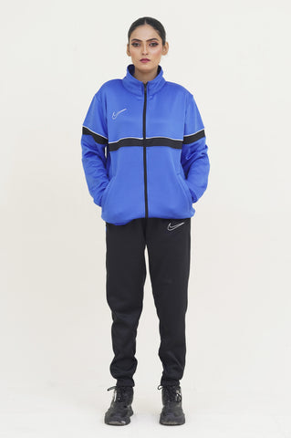 NK-Mockneck Warm-UP Royal Blue-Black Tracksuit