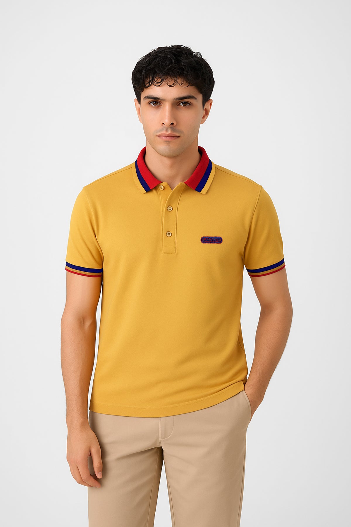 Locast Signature Polo Shirt Yellow– Contrast Collar Edition