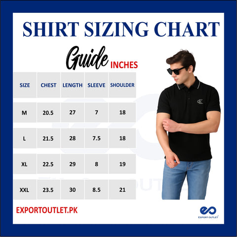 CK Signature Polo Shirt Black – Stripe Collar Edition