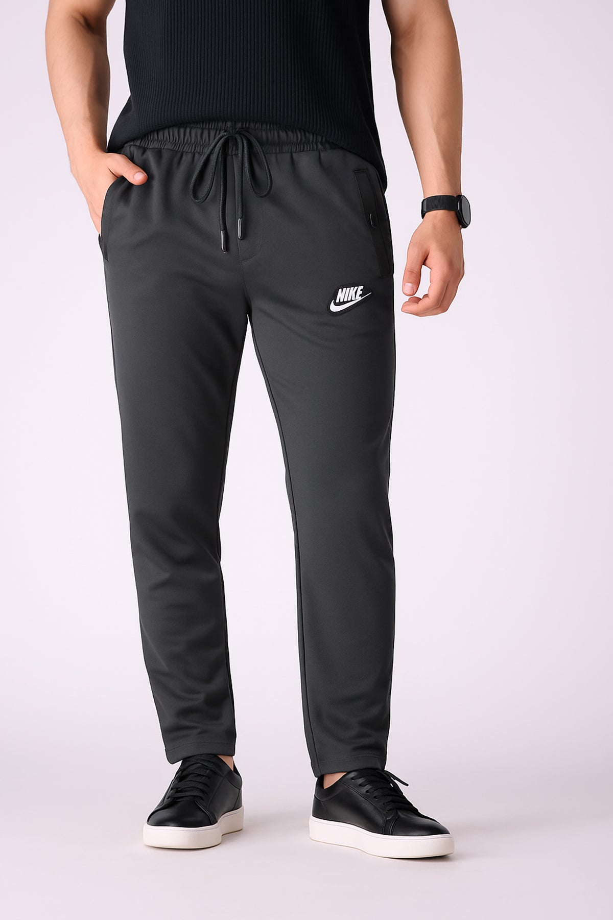 Nikee  Men’s Charcoal Grey Performance Zip Pocket Trouser