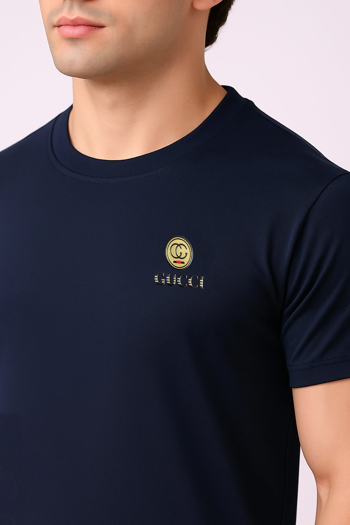 Guccii Performance Dryfit Tee Navy Blue – Moisture-Wicking Dryfit Fabric
