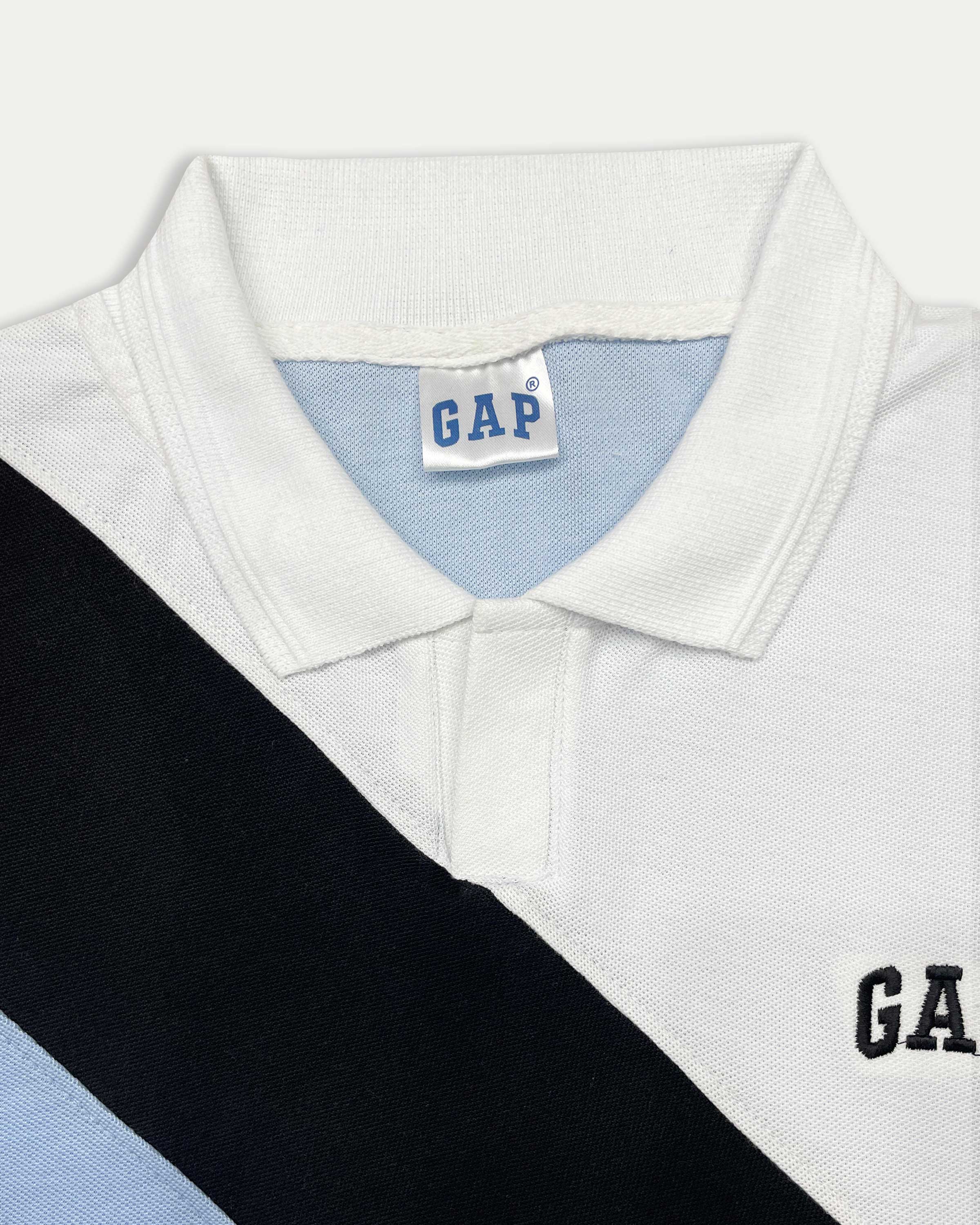 GEP Signature Polo – Modern Colorblock in Sky Blue-White
