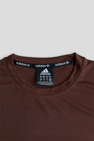 Adi-Flower Performance Dryfit Tee Brown– Moisture-Wicking Dryfit Fabric