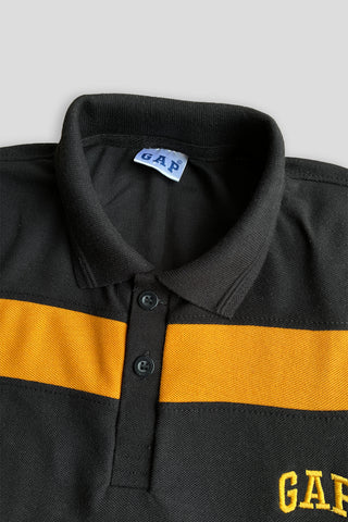 GAP Cotton PQ Embroidered Logo Black-Mustard Tracksuit
