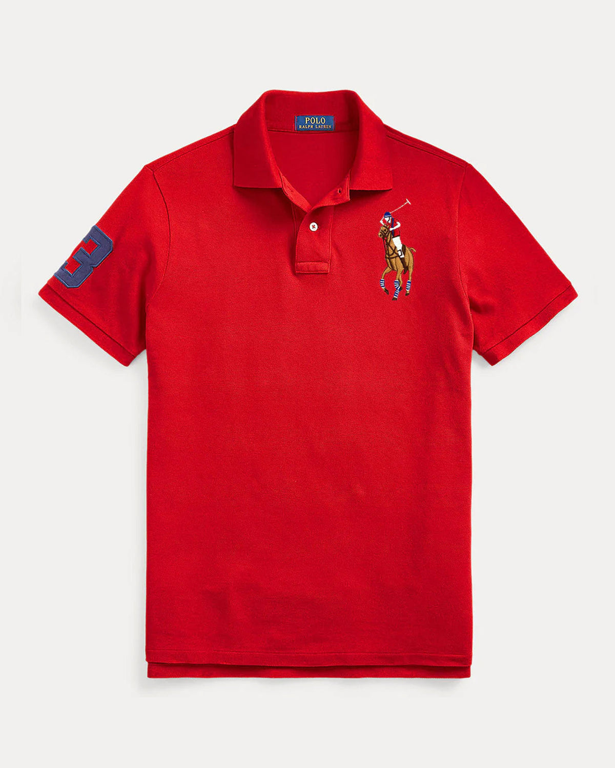 Branded Red Polo T-Shirt Pique Fabric