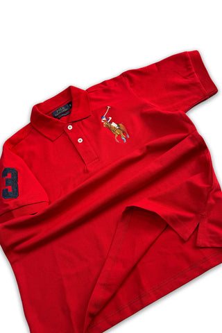 Branded Red Polo T-Shirt Pique Fabric