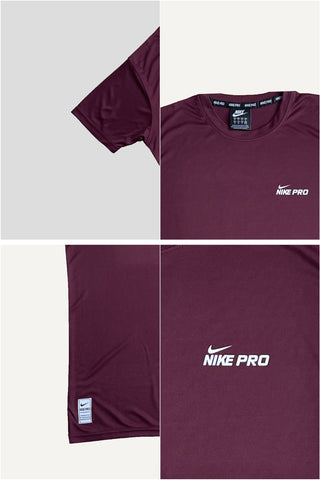 NK Pro Performance Dryfit Tee Maroon – Moisture-Wicking Dryfit Fabric