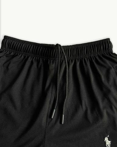 Summer-Ready Style: Breathable Polo Tracksuit in Black