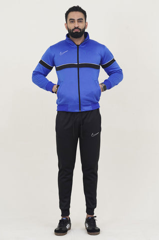 NK-Mockneck Warm-UP Royal Blue-Black Tracksuit