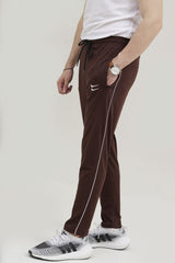 Pack Of 2-NK Embroidered Logo Cotton Jersey Brown Trouser