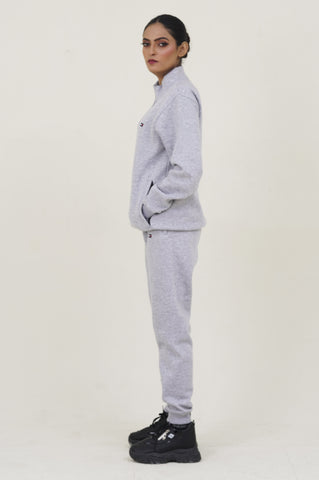 Tomy-Mockneck Warm-UP Light Grey Tracksuit